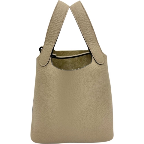 【HERMES/エルメス】 ピコタンロックPM ハンドバッグ B刻印（2023年） トリヨンクレマンス/レザー ベージュマルファ レディース【中古】【真子質店】【BL】【DKKD】