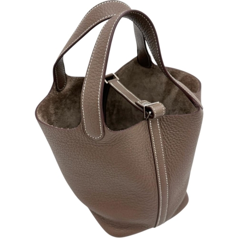 【HERMES/エルメス】 ピコタンロックPM ハンドバッグ トリヨンクレマンス/レザー エトゥープ レディース【中古】【真子質店】【BL】【DSMox】