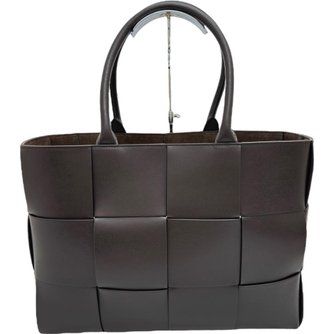 【BOTTEGAVENETA/ボッテガヴェネタ】 ミディアム アルコ 756682 ハンドバッグ イントレチャート トートバッグ レザー ブラウン ユニセックス【中古】【真子質店】【BL】【Txxx】