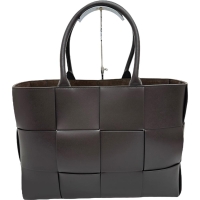 【BOTTEGAVENETA/ボッテガヴェネタ】 ミディアム アルコ 756682 ハンドバッグ イントレチャート トートバッグ レザー ブラウン ユニセックス【中古】【真子質店】【BL】【Txxx】