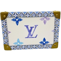 【LOUIS VUITTON/ルイ・ヴィトン】 バイザプール コフレ・トレゾール24 M22995 小物入れ ジュエリーボックス トランク PVC ホワイト系/ブルー レディース【中古】【真子質店】【BL】【MoMaxx】