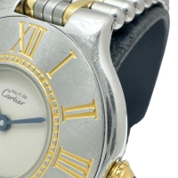 【CARTIER/カルティエ】 マスト21 ヴァンティアン W10051F4 腕時計 ステンレススチール/GP クオーツ ホワイト文字盤/シルバーゴールドベルト レディース【中古】【真子質店】【GD】【YMoD】