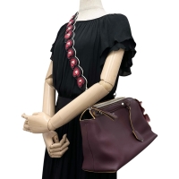 【FENDI/フェンディ】 バイザウェイ ラージ 8BL125 2WAY ハンドバック ショルダーバッグ レザー ボルドーワインレッド レディース【中古】【真子質店】【BL】【Yxx】