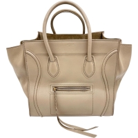 【CELINE/セリーヌ】 ラゲージ ファントム トートバッグ ハンドバッグ レザー ベージュ レディース【中古】【真子質店】【BL】【Yxx】