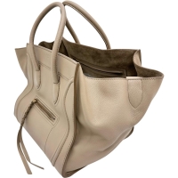 【CELINE/セリーヌ】 ラゲージ ファントム トートバッグ ハンドバッグ レザー ベージュ レディース【中古】【真子質店】【BL】【Yxx】