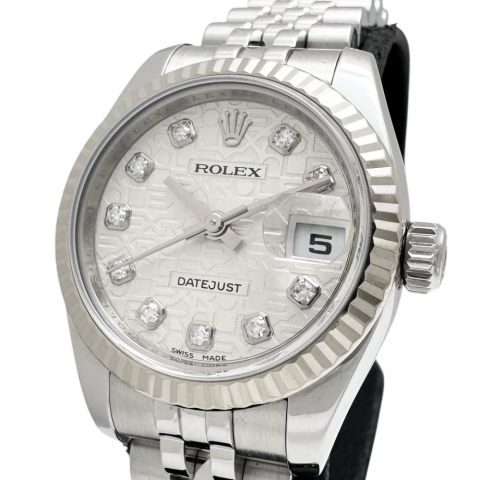 【ROLEX/ロレックス】 デイトジャスト  179173G 箱有 腕時計 ステンレススチール/WG 自動巻き/オートマ V番(2009年) シルバーコンピューター文字盤/シルバーベルト レディース【中古】【真子質店】【BL】【YMixx】【ex】