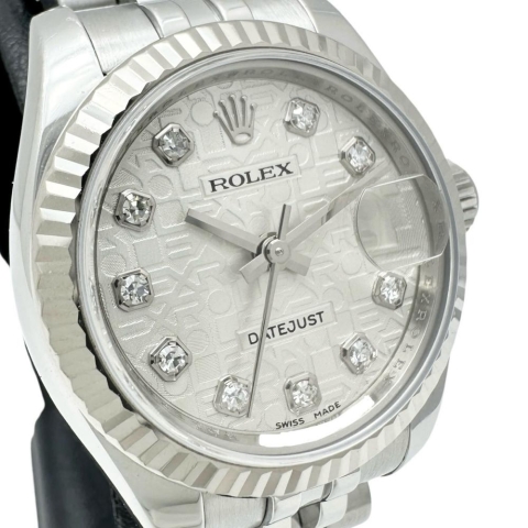 【ROLEX/ロレックス】 デイトジャスト  179173G 箱有 腕時計 ステンレススチール/WG 自動巻き/オートマ V番(2009年) シルバーコンピューター文字盤/シルバーベルト レディース【中古】【真子質店】【BL】【YMixx】【ex】