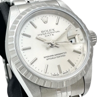 【ROLEX/ロレックス】 オイスターパーペチュアルデイト 69240 保有り 腕時計 ステンレススチール 自動巻き/オートマ T番(1996年) シルバー文字盤/シルバーベルト レディース【中古】【真子質店】【BL】【MaMoTx】【ex】