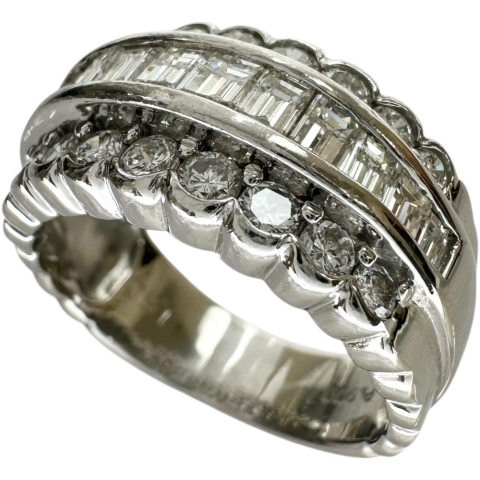 13号 ダイヤモンド 1.50ct リング・指輪 Pt900プラチナ 10.4g レディース【中古】【真子質店】【NN】【KDx】