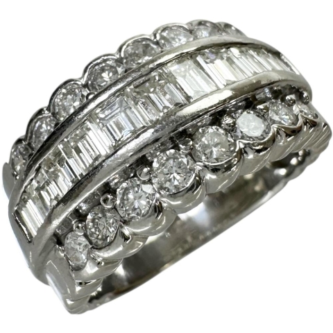 13号 ダイヤモンド 1.50ct リング・指輪 Pt900プラチナ 10.4g レディース【中古】【真子質店】【NN】【KDx】