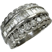13号 ダイヤモンド 1.50ct リング・指輪 Pt900プラチナ 10.4g レディース【中古】【真子質店】【NN】【KDx】
