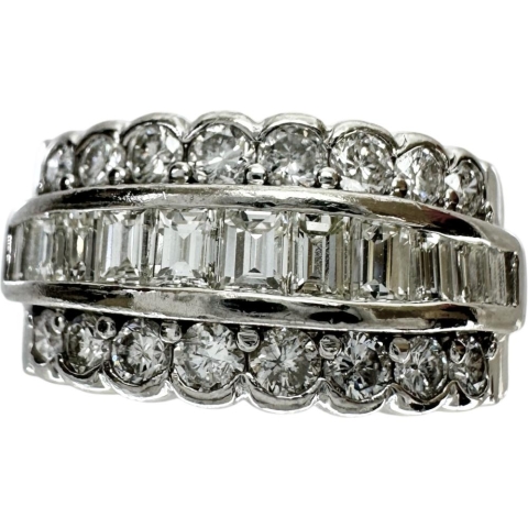 13号 ダイヤモンド 1.50ct リング・指輪 Pt900プラチナ 10.4g レディース【中古】【真子質店】【NN】【KDx】