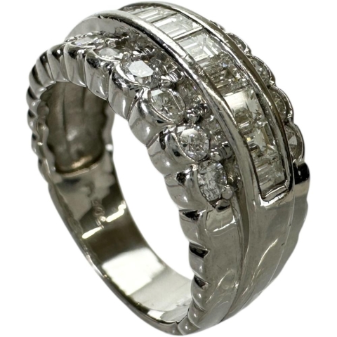 13号 ダイヤモンド 1.50ct リング・指輪 Pt900プラチナ 10.4g レディース【中古】【真子質店】【NN】【KDx】