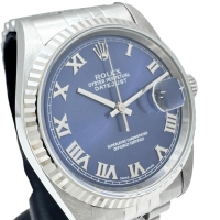 【ROLEX/ロレックス】 デイトジャスト  16234 腕時計 ステンレススチール/WG 自動巻き/オートマ P番(2000年) ブルーローマン文字盤/シルバーベルト メンズ【中古】【真子質店】【BL】【KSDT】【ex】