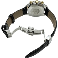 【OMEGA/オメガ】 スピードマスター クロノ 175.0033 コンビ/金目 腕時計 ステンレススチール/レザー/YG 自動巻き/オートマ ブラック文字盤/ブラックレザー社外ベルト メンズ【中古】【真子質店】【BL】【MaxMix】