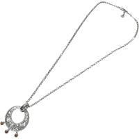 【Carrera y Carrera/カレライカレラ】 オレンジサファイア ダイヤモンド ネックレス K18WGホワイトゴールド 18金 15.9g 44.5cm レディース【中古】【真子質店】【BL】【TMoSY】