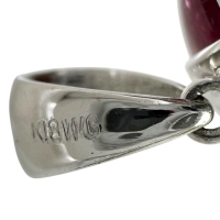 ルベライトトルマリン 26.32ct ダイヤモンド 0.20ct ペンダントトップ K18WGホワイトゴールド 18金 10.0g レディース【中古】【真子質店】【NN】【IMoIMi】