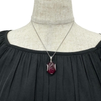 ルベライトトルマリン 26.32ct ダイヤモンド 0.20ct ペンダントトップ K18WGホワイトゴールド 18金 10.0g レディース【中古】【真子質店】【NN】【IMoIMi】