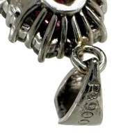 ピンクサファイア 0.49ct ダイヤモンド 0.30ct ペンダントトップ Pt900プラチナ 2.0g レディース【中古】【真子質店】【NN】【ISMi】