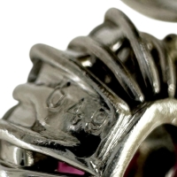 ピンクサファイア 0.49ct ダイヤモンド 0.30ct ペンダントトップ Pt900プラチナ 2.0g レディース【中古】【真子質店】【NN】【ISMi】