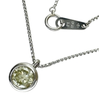 ダイヤモンド【推定FLY-I1-GD】 1.23ct ネックレス Pt850プラチナ 5.7g 40.5cm レディース【中古】【真子質店】【NN】【IIMaMa】