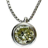 ダイヤモンド【推定FLY-I1-GD】 1.23ct ネックレス Pt850プラチナ 5.7g 40.5cm レディース【中古】【真子質店】【NN】【IIMaMa】