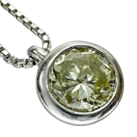 ダイヤモンド【推定FLY-I1-GD】 1.23ct ネックレス Pt850プラチナ 5.7g 40.5cm レディース【中古】【真子質店】【NN】【IIMaMa】