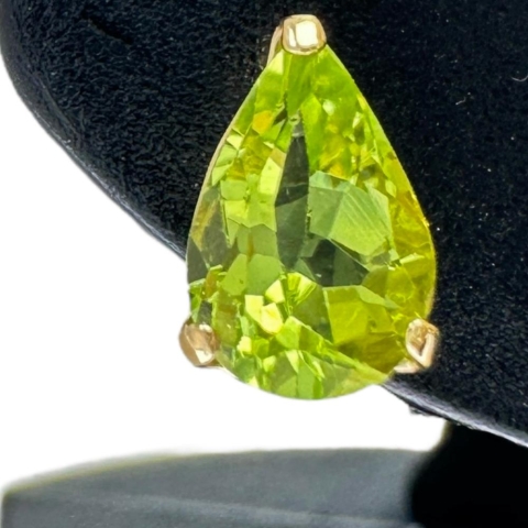 しずくモチーフ ペリドット 0.35×2ct ピアス K18ゴールド 18金 0.5g レディース【中古】【真子質店】【NN】【YY】