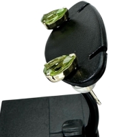 しずくモチーフ ペリドット 0.35×2ct ピアス K18ゴールド 18金 0.5g レディース【中古】【真子質店】【NN】【YY】