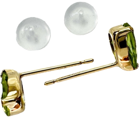 しずくモチーフ ペリドット 0.35×2ct ピアス K18ゴールド 18金 0.5g レディース【中古】【真子質店】【NN】【YY】
