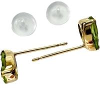 しずくモチーフ ペリドット 0.35×2ct ピアス K18ゴールド 18金 0.5g レディース【中古】【真子質店】【NN】【YY】