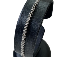 ブラックダイヤモンド 1.00ct ブレスレット K18WGホワイトゴールド 18金 3.8g 17.0cm レディース【中古】【真子質店】【NN】【MoxY】