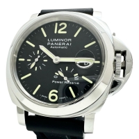 【PANERAI/パネライ】 ルミノール マリーナ パワーリザーブ PAM01090 腕時計 ステンレススチール/ラバー 自動巻き/オートマ S番（2016年） ブラック文字盤/ブラックラバーベルト メンズ【中古】【真子質店】【GD】【DTYMi】