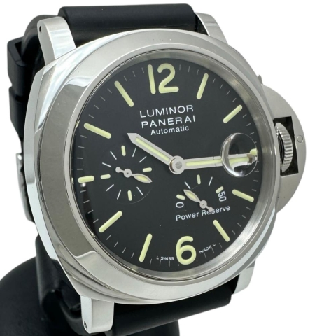 【PANERAI/パネライ】 ルミノール マリーナ パワーリザーブ PAM01090 腕時計 ステンレススチール/ラバー 自動巻き/オートマ S番（2016年） ブラック文字盤/ブラックラバーベルト メンズ【中古】【真子質店】【GD】【DTYMi】