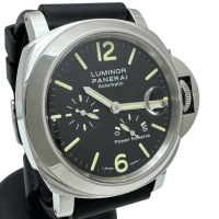 【PANERAI/パネライ】 ルミノール マリーナ パワーリザーブ PAM01090 腕時計 ステンレススチール/ラバー 自動巻き/オートマ S番（2016年） ブラック文字盤/ブラックラバーベルト メンズ【中古】【真子質店】【GD】【DTYMi】