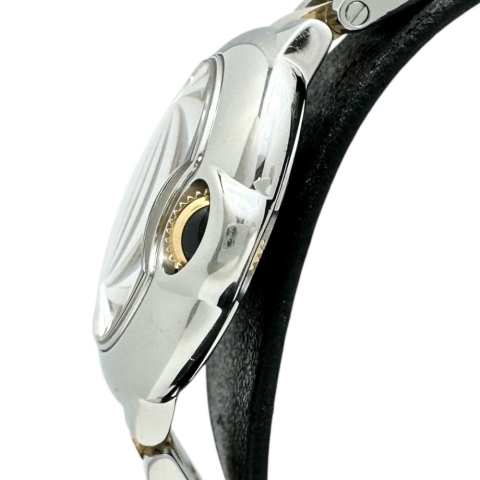 【CARTIER/カルティエ】 バロンブルーSM W6920034 腕時計 ステンレススチール/ピンクゴールド クオーツ ピンクシェル文字盤/シルバー、ピンクコンビベルト レディース【中古】【真子質店】【BL】【DYxS】
