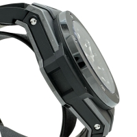 【HUBLOT/ウブロ】 ビックバン メカ10 ブラックマジック 414.CL.1123.RX 保証書/ギャラ/箱付き スケルトン 10デイズ ロングパワーリザーブ 腕時計 セラミック/ラバー 手巻き ブラック文字盤/ブラックラバーベルト メンズ【中古】【真子質店】【BL】【IIMoMox】