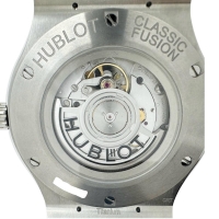 【HUBLOT/ウブロ】 クラシックフュージョン 511.NX.7170.LR 保証書/ギャラ/箱付 裏スケルトン 腕時計 ステンレススチール/レザー 自動巻き/オートマ ブルー文字盤/ブルーレザー/ラバーベルト メンズ【中古】【真子質店】【BL】【DKxx】
