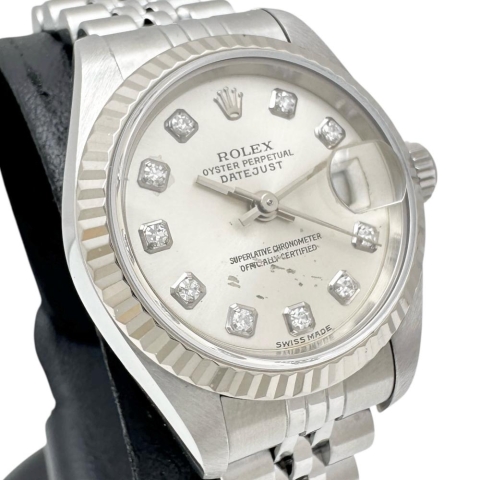 【ROLEX/ロレックス】 デイトジャスト 79174G 腕時計 ステンレススチール/WG 自動巻き/オートマ Y番（2002年） シルバー文字盤/シルバーベルト レディース【中古】【真子質店】【BL】【TMoxx】【ex】