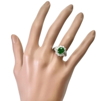 10号 ヒスイ 1.62ct ダイヤモンド 0.87ct リング・指輪 Pt900プラチナ 8.4g レディース【中古】【真子質店】【NN】【ITIx】