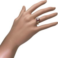 10号 ルビー 1.20ct ダイヤモンド 0.37/0.15ct リング・指輪 K18ゴールド 18金 4.3g レディース【中古】【真子質店】【NN】【MiMix】