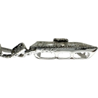 オパール 1.41ct ダイヤモンド 0.70ct ネックレス Pt900プラチナ/K18WGホワイトゴールド 18金 4.9g 46cm レディース【中古】【真子質店】【NN】【YTK】