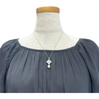 オパール 1.41ct ダイヤモンド 0.70ct ネックレス Pt900プラチナ/K18WGホワイトゴールド 18金 4.9g 46cm レディース【中古】【真子質店】【NN】【YTK】