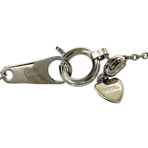 ピンクサファイア 1.56ct ダイヤモンド 0.20ct ネックレス K18WGホワイトゴールド 18金 4.4g 46cm レディース【中古】【真子質店】【NN】【SSx】