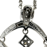 ルビー 0.63ct ダイヤモンド 0.20ct ネックレス K18WGホワイトゴールド 18金 7.5g 45cm レディース【中古】【真子質店】【NN】【ITIx】