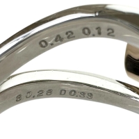 13.5号 若菜英司 セパレートリング フラワーモチーフ サファイア 0.28/0.42ct ダイヤモンド 0.30/0.12ct リング・指輪 Pt900プラチナ/K18ゴールド 18金 14.4g レディース【中古】【真子質店】【NN】【IMaMoMa】