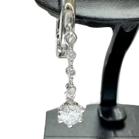 ピアリング ダイヤモンド 0.22×2 ct ピアス K18WGホワイトゴールド 18金 3.5g レディース【中古】【真子質店】【NN】【MoKT】