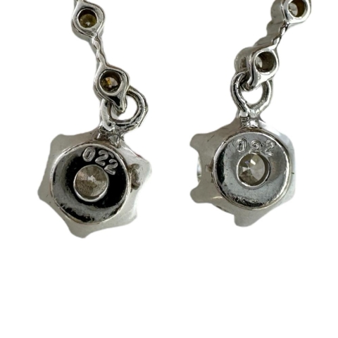 ピアリング ダイヤモンド 0.22×2 ct ピアス K18WGホワイトゴールド 18金 3.5g レディース【中古】【真子質店】【NN】【MoKT】