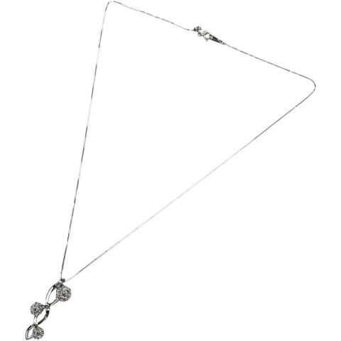 ダイヤモンド 0.834ct ネックレス K18WGホワイトゴールド 18金 5.2g 45.5cm レディース【中古】【真子質店】【NN】【Mixx】