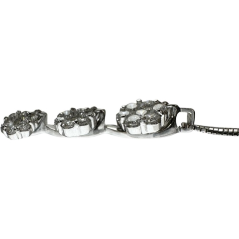 ダイヤモンド 0.834ct ネックレス K18WGホワイトゴールド 18金 5.2g 45.5cm レディース【中古】【真子質店】【NN】【Mixx】